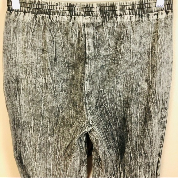 Crave Frame black acid wash flowy drawstring pants women’s size Small - Picture 8 of 8